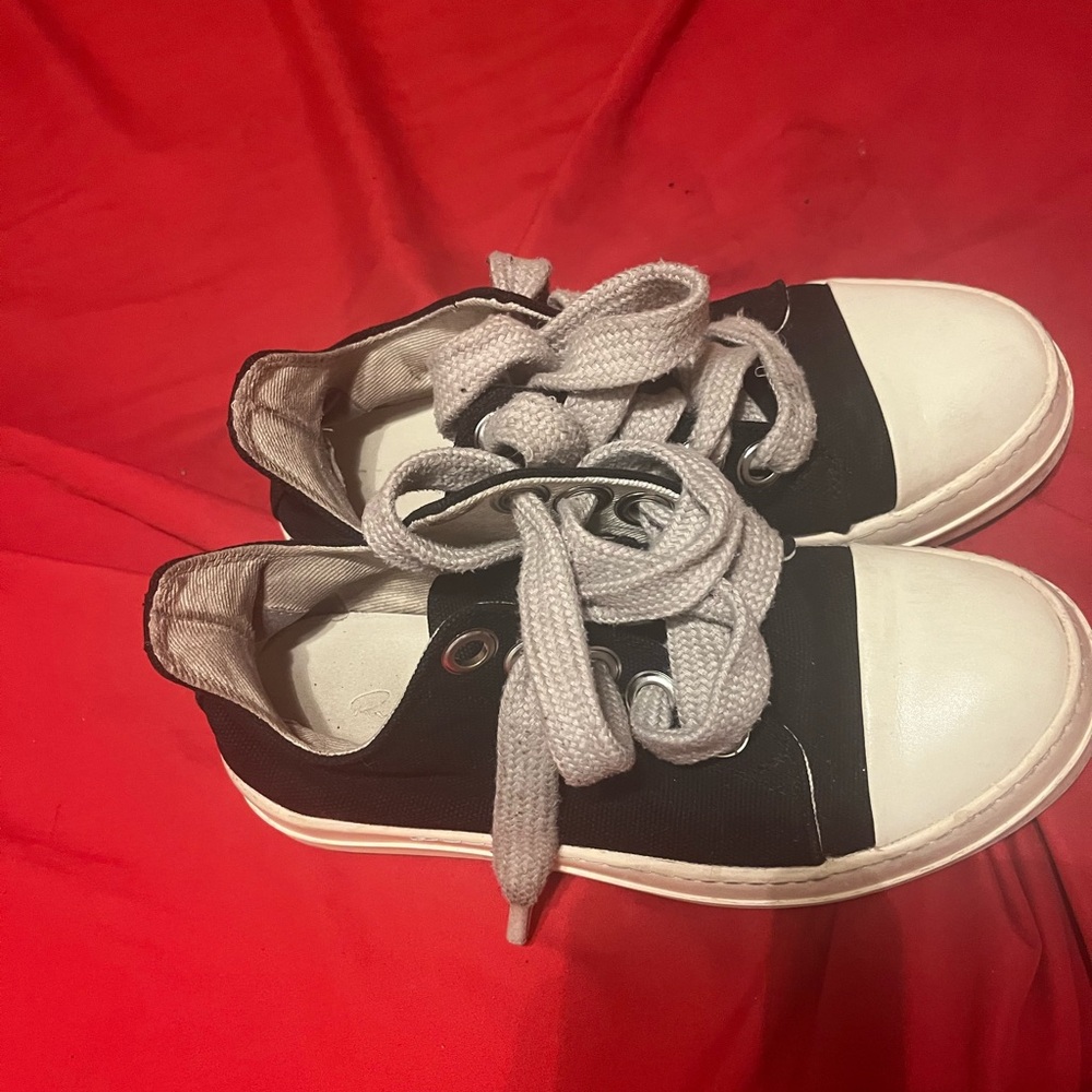 Rick Owens Black and White Men's Shoes
